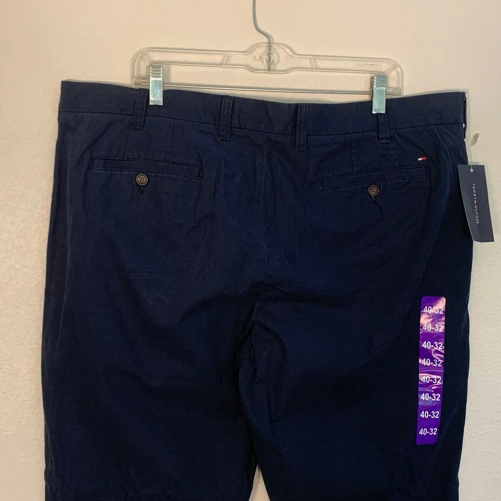 Tommy Hilfiger 40x32 Chino Pants Navy Tailored Fit NEW w tags (NWT) Mens 78C5757